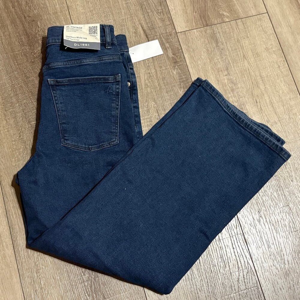 NWT DL1961 Hepburn Wide Leg High Rise Jeans Size 27